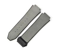 YSABVCP Cinturino for Orologio in Pelle smerigliata in Silicone da Uomo Adatto for Hublot 26 * 19 mm(Gray-Black-Z2)
