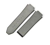 YSABVCP Cinturino for Orologio in Pelle smerigliata in Silicone da Uomo Adatto for Hublot 26 * 19 mm(Gray-No Buckle)