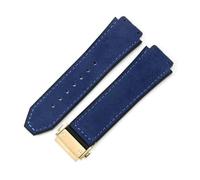 YSABVCP Cinturino for Orologio in Pelle smerigliata in Silicone da Uomo Adatto for Hublot 26 * 19 mm(Sky Blue-Golden-Z2)