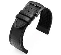 YSABVCP Cinturino in gomma siliconica adatto for Tissot 1853 Tengzhi T-Touch(Black black-black,21mm)