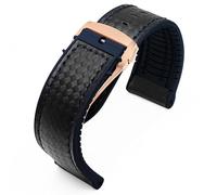 YSABVCP Cinturino in gomma siliconica adatto for Tissot 1853 Tengzhi T-Touch(Black Blue-rose-B,21mm)