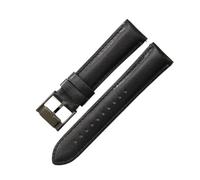 YSABVCP Cinturino in morbida pelle di vacchetta impermeabile adatto for Fossil Ftw1114 Me3110 Fs5436 cinturino con fibbia ad ago in acciaio inossidabile 22 mm 24 mm(Black-Black-K8,24mm)