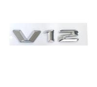 YSABVCP Lettere Nere ABS Adatte for Mercedes Benz V12 CL600 W140 M275 CL 500 S600 V12 Emblema Logo Adesivo Distintivo Accessori(V12 Silver)