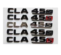 YSABVCP Lettere Nere cromate Simboli Adatti for Mercedes Benz W117 W118 CLA45 S AMG Numero Posteriore del Bagagliaio emblemi(Gloss Black (Red S))