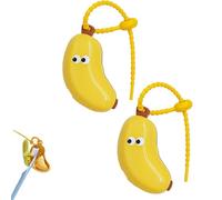 Ysaca Copri-spazzolino a banana con dispenser di dentifricio, custodia da viaggio portatile, protezione per spazzolino da denti, design divertente con frutta per casa, campeggio e uso all'aperto
