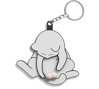 Ysaca Portachiavi interattivo a forma di gatto, divertente ciondolo a forma di gatto che gioca con le sue palle rotanti, portachiavi creativo estraibile, regalo per gli amanti dei gattini, bianco, 7.7