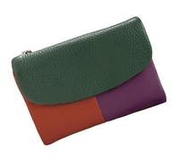 Ysaca Portafoglio unisex in vera pelle, portamonete con porta carte di credito e slot per contanti, piccolo portafoglio compatto a due ante per uomini e donne, A, 9.5*13.5*3cm, Moderno