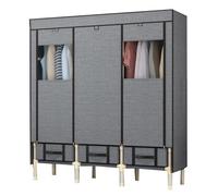 YSACJFD Armadio Portatile Dell'Armadio, Armadio Portatile Indipendente, Armadio in Tessuto Non Tessuto, Adattor Spogliatoi, Camere da Letto, Guardaroba, Dormitori, Appartamenti (Grigio)/Grey