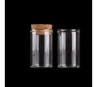 YSANO 15ml/25ml/30ml/35ml/40ml/45ml/50ml/55ml/60ml/80ml/100ml Piccola provetta di Vetro con Tappo di Sughero Bottiglie Vasetti Fiale 24 Pezzi (Color : 20ml(30x50mm))