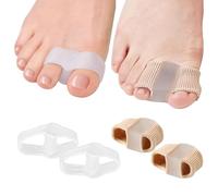 YSAOAKA 2 Paia Separatori per Alluce Valgo, Separatori per le Dita dei Piedi, Separatore Dita Piede Correttore Valgo Lavabile per Sollievo dal la Pressione del Piede, per Uomini e Donne