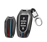 Ysbxitu CUSTODIA CHIAVE COVER CASE COMPATIBILE CON PEUGEOT 208 3008 308 5008 508 PER DS3 DS4 DS5 C3 C5 CUSTODIA COVER CASE CHIAVE TELECOMANDO ACCESSORI AUTO D NERO