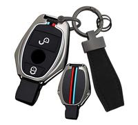 Ysbxitu Custodia per chiave auto Eui Car Keychain portachiavi keyless go, custodia per chiave adatta per Mercedes A B C E R S G M V LA CLS GLA GLC GLE GL SL AMG W204 W245 W246 2 tasti A nero