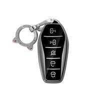 Ysbxitu Custodia per chiave auto in TPU nera adatta per BBYD Atto 3 Sealion | Compatibile con BYD XIA Estate 2025 Atto 3 Sealion Han Tang Dolphin Seal Smart Key Telecomando Cover Accessori B Nero