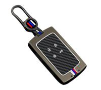 Ysbxitu Custodia per chiave Renault, con 4 tasti, adatta per Renault Clio Megane Koleos Kadjar Kangoo Twingo Captur Espace Fibra di Carbonio Texture Telecomando Smart Key Case A Nero