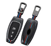 Ysbxitu Custodia per chiavi in metallo e silicone, adatta per Hyundai Tucson Nx4 Santa Fe Ioniq 5 Nexo Solaris Sonata Hybrid Nexo NX4 Grand 2020-2023 portachiavi con design in fibra di carbonio
