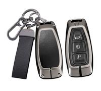 Ysbxitu Custodia per chiavi in pelle compatibile con Ford Fiesta Focus Kuga Mk2 Mk3 Puma Mondeo C-max Ecosport, antipolvere, per auto, bicicletta e viaggio A, colore nero