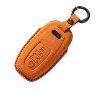 Ysbxitu Custodia portachiavi da uomo | Donna compatibile con Audi A6 C8 A4 B9 A3 8Y Q7 A4 Q8 S5 4F 4M Avant S Line Etron - Pelle goffrata - C arancione