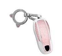 Ysbxitu Custodia portachiavi in TPU compatibile con Porsche Cayenne Panamera 911 971 9YA Macan Boxster Taycan Carrera portachiavi con design in fibra di diamante