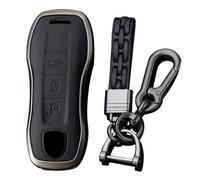 Ysbxitu Guscio Chiave Telecomando Cover In Metallo Compatibile con Cayenne Panamera 911 971 9YA Macan Boxster Carrera Taycan 911 971 9YA Custodia Chiave AntiGraffio (Keyless Go) 3 Tasti B Nero
