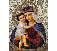 YSCOLOR Diamond Painting 2019 DIY 5D Religione Figure Punto Croce Pittura Diamante 2019 Bordatura Ricamo Gesù Vergine Maria Diamante Ricamo 30X40cm