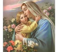YSCOLOR Diamond Painting 5D DIY Mosaico Religione Pittura 3D Kit Punto Croce Diamante Ricamo Decorazione della Casa Vergine 30X30Cm