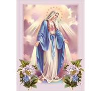 YSCOLOR Diamond Painting 5D Diy Pittura Diamante Pieno Tondo Trapano Madonna Religiosa Ricamo 3D Punto Croce Regalo Decorazioni Per La Casa 30X40cm