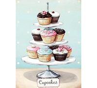 YSCOLOR Diamond Painting Dipinti Diamante DIY Dolci Cupcakes Ricamo Mosaico Pasta Punto Croce Arte della Parete Decorazioni per La Casa Cucina Artigianato Fatto A Mano Regalo 30X40Cm