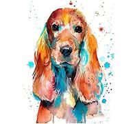 YSCOLOR Diamond Painting Kit Pittura Diamante 5D Kit Fai Da Te Con Strass Diamond Art Kit Per English Cocker Spaniel Dog Warm Wall Decoration 30x40cm