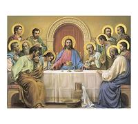 YSCOLOR Diamond Painting Pittura Diamante 5D L'Ultima Cena Gesù Religione Ricamo Pieno Rotondo Trapano Fai Da Te Fantasy Art Ricamo 30x40cm