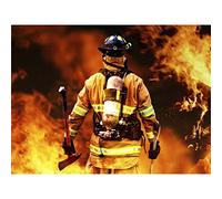 YSCOLOR Diamond Painting Pompieri 5D DIY Diamante Rotondo Pittura Pompiere Pompiere Punto Croce Completo Rotondo Diamante Ricamo Mosaico Cucitura Home Art 30 X 40 cm