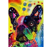YSCOLOR Diamond Painting Trapano A Punta Tonda Pittura Diamante 5D Ricamo Diamante DIY Bulldog Colorato Punto Croce Decorazione Mosaico Strass 30X40Cm