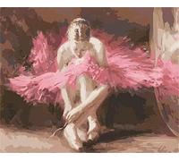 YSCOLOR Dipingere Con I Numeri Kit Per Adulti Bambini Ballerina Disegnare Su Tela Decorazione Della Casa Dipingere Con I Numeri Ritratto Fai Da Te Regalo 40X50cm