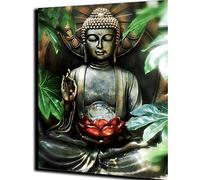 YSCOLOR Dipingere Con I Numeri Per Adulti Pittura A Olio Fai Da Te Numero Dipinto Su Tela Per Adulti Bambini Decorazione Della Casa Arte Statua Di Buddha 40X50cm