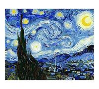 YSCOLOR Dipingere Con Il Numero Di Van Gogh Cielo Stellato Disegni Su Tela Regalo Dipingere Con I Numeri Kit Dipingere A Mano Arte Per La Casa 40X50cm