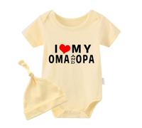 YSCULBUTOL Baby Twins Body I Love My Oma and Opa Baby Pagliaccetto Neonato Neonato Neonato A Maniche Lunghe Abiti - - 0-3 mesi