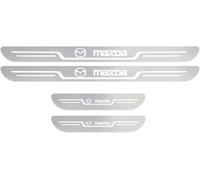 YSDCIKM 4 Pezzi Protector Umbral Puerta Coche per Mazda 6 GH ab 2008-2012, Protezione per Pedali AntiGraffio in Acciaio Inox, Protezione Benvenuto Pedaliera, Silver