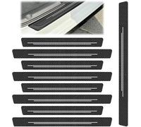 YSDCIKM 9 Pezzi Adesivo Batticalcagno Porta Auto per VW Transporter T6 T6.1 - (2015-2024), Protezione per Battitacco in Fibra di Carbonio, Adesivi Soglia