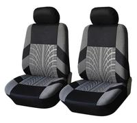 YSDEACE auto coprisedili anteriore Per Cuscini Protecto Set Coprisedili Auto Con Supporto Styling Dettagli Tracce Degli Pneumatici(Front Seat-gray)