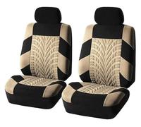 YSDEACE auto coprisedili anteriore Per Cuscini Protecto Set Coprisedili Auto Con Supporto Styling Dettagli Tracce Degli Pneumatici(Front Seat-beige)