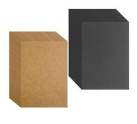 YSDMY Cartoncino Kraft A6 100 Pezzi Carta Kraft Marrone 14,5 x 9,5 cm Cartoncini A6 Cartoline vuote 350g/m² Kraft Paper,Cartoncini in Cartone per il fai da te progetti creativi (Nero/Marrone)