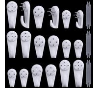 YSDMY Ganci per quadri, 75 pezzi, ganci per foto, 3 cm/4 cm/5 cm, ganci rigidi da parete con corrimano per chiodi, per il fissaggio di cornici per foto