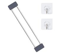 YSDYY 1 scolapiatti telescopico e 2 ganci, organizer per lavello, porta stracci, supporto per spugne, scolapiatti multifunzione, retrattile, in acciaio inox
