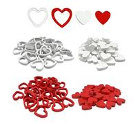 YSDYY 144 Pezzi di Ornamenti A Forma di Cuore in Legno, Decorazione da Tavolo da Pranzo, Accessori per Opere d'Arte Fai-da-Te, Decorazione del Matrimonio, Riutilizzabili.