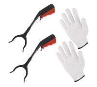 YSDYY 2 Pezzi di Cinghie Immondizia E 1 Paio di Guanti, Clip per La Raccolta della Spazzatura, Strumenti di Pulizia All'Aperto, Strumenti per Lavoratori Sanitari.