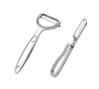 YSDYY 2 Pezzi di Coltello da Scarpe in Acciaio Inossidabile, Semplice Coltello da Scarpa da Frutta, Utensili da Cucina, Pelaper Multifunzioni, Adatti per Mele, Carote, Patate.