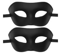 YSDYY 2 Pezzi Mascherati, Accessori per Feste Festive, Maschera da Ballo Semplice E Personalizzata, Adatta A Mascherate E Feste (Nero).