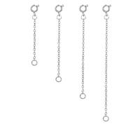 YSDYY 4 Catene di Estensione della Collana, Fibbie per Estensione in Argento, Catene di Prolunga in Acciaio Realizzate in Acciaio Inossidabile, Accessori per Gioielli, Imperatori dei Piedi.