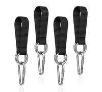 YSDYY 4 Pezzi di Cinghie di Collegamento Nero, 4 Parti di Mandato in Metallo, Kit di Fissazione Dell'Oscillazione Creativa, Nastro A Cinghia Multifunzionale, Accessori per Amache.