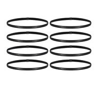 YSDYY 8 Pezzi Di Sport Neri Che Si Agitano, Elastica Elastica Elastica, Fascia Per Capelli Senza Flaccatore, Legamento Da Corsa Semplice.