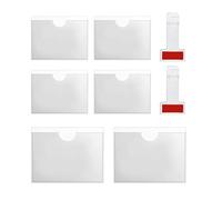 YSDYY Confezione da 6 custodie per permesso di auto con 2 clip per biglietti, supporto per tessera per parabrezza, clip per pass parcheggio, badge e clip trasparente per parabrezza di auto, furgoni e